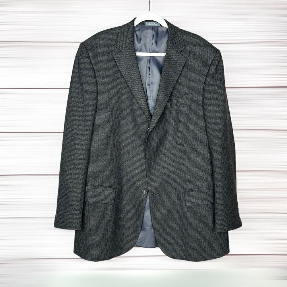 Oscar De La Renta Single Breasted Sport Coat Blazer 46L